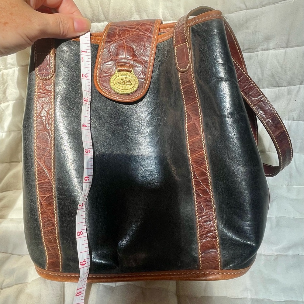 Vintage Brahmin Black and Brown Leather Bag - Picture 7 of 7